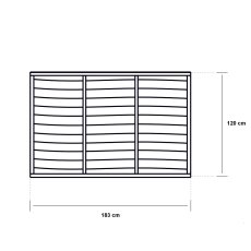 4ft High (1200mm) Grange Superior Lap Fence Panel - Pressure Treated - specs