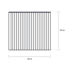 5ft 6inch High (1650mm) Grange Standard Featheredge Fence Panel - Pressure Treated - specs