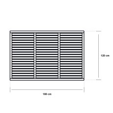 4ft High (1200mm) Grange Contemporary Vogue Fence Panel - Pressure Treated - specs