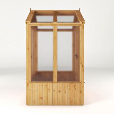 4 X 6 Mercia Woodsman Wooden Greenhouse - Polycarbonate - isolated side view