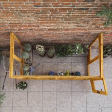 8 X 4 Mercia Woodsman Lean To Wooden Greenhouse - Styrene - in situ, top view