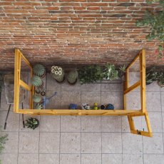 8 X 4 Mercia Woodsman Lean To Wooden Greenhouse - Toughened Glass - in situ, top view