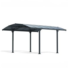 12 x 14 Palram Canopia Tucson 4300 Grey Garden Gazebo - isolated angle view