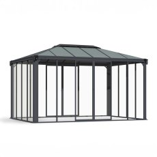 10 X 15 Palram Canopia Ledro 4300 Enclosed Gazebo (2.96m x 4.3m) - isolated, front view