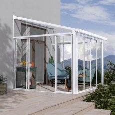 10 X 10 (3.05m X 3.05m) Palram Canopia SanRemo Verandah Grey Sun Room - White