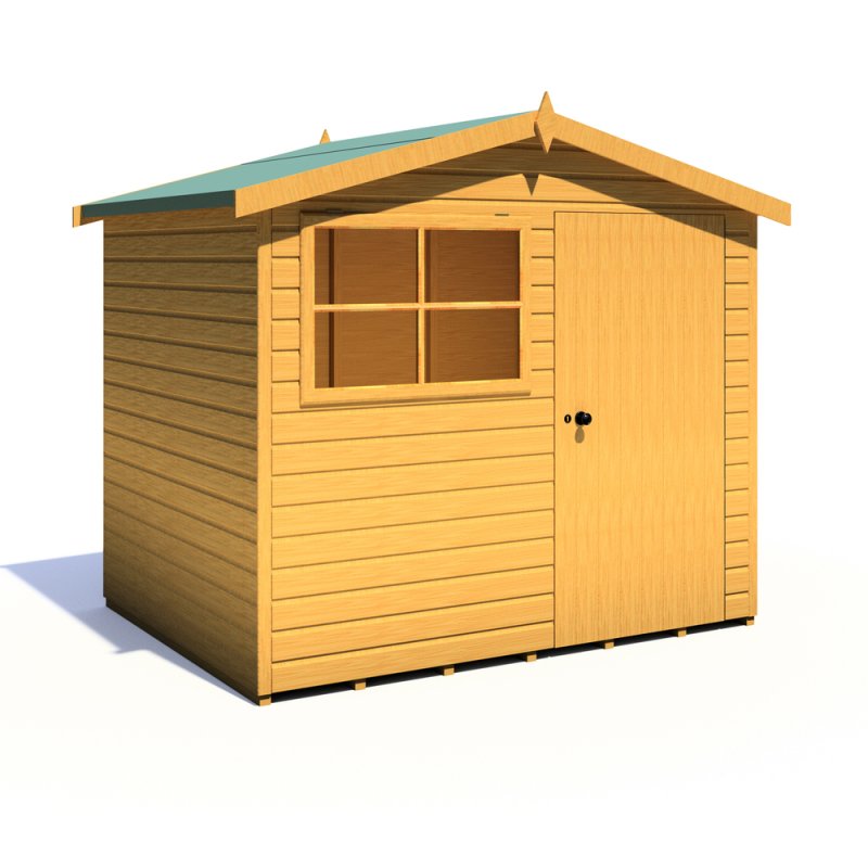 6x8 Shire Wroxham Professional Shed - isolated angle view