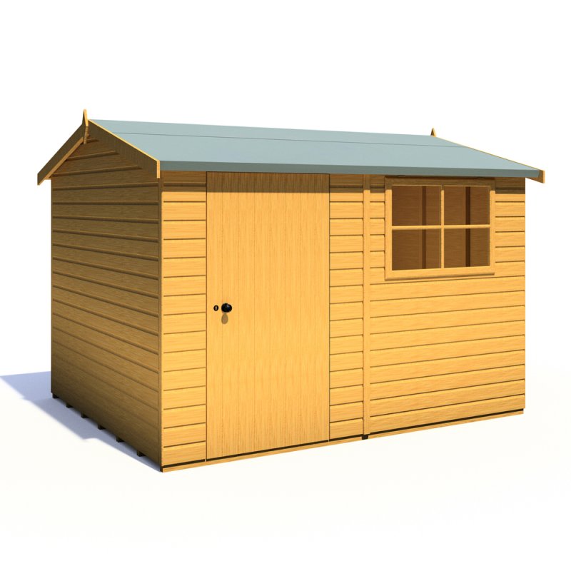 8x10 Shire Suffolk Professional Shed - isolated angle view