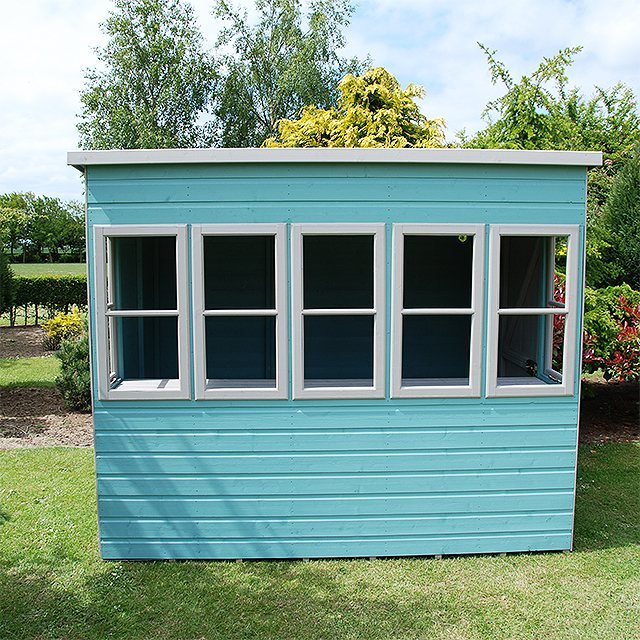 Shire 8 X 6 Sun Pent Shiplap Potting Shed - Elbec Garden Buildings