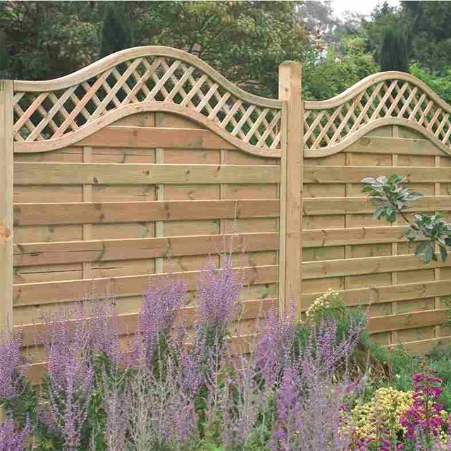 6ft High 1800mm Forest Prague Fence Panels Pressure Treated Elbec Garden Buildings