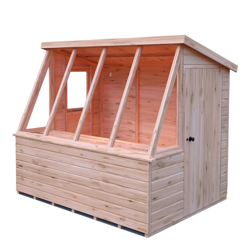 8x6 Shire Iceni Potting Shed - Door in Right Hand Side - isolated angle view