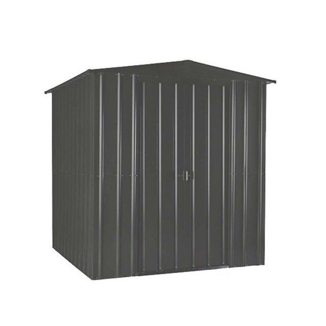 6 x 3 Lotus Apex Metal Shed in Anthracite Grey - elbec garden buildings