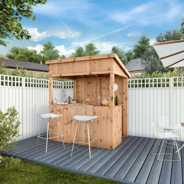 Mercia 6x4 Pressure Treated Garden Bar - elbec garden buildings