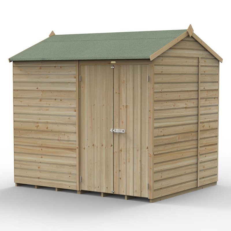 8x6 Forest Beckwood Reverse Apex Shed Windowless - elbec garden buildings