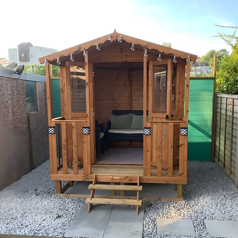 7 X 7 Shire Thornham Summerhouse - in situ