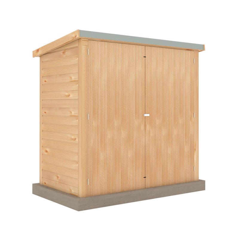 7x4 Shire Shiplap Tall Bike Store - isolated angle view